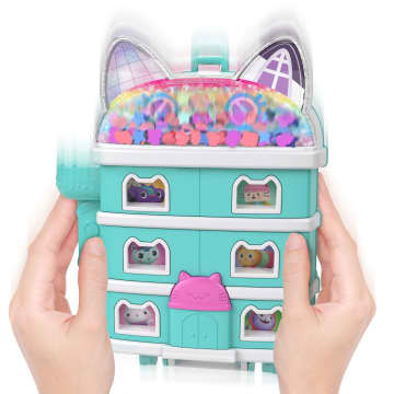 Polly Pocket Koci Domek Gabi Zestaw kompaktowy + mikro lalka, 9 akcesoriów, 3 figurki Zabawka 4+ - Imagen 2 de 6