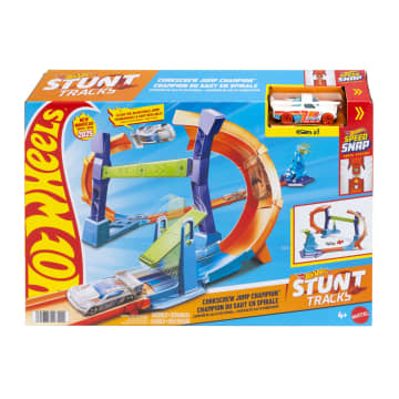 Hot Wheels Stunttracks Sprung Durch Die Spirale Trackset Und Spielzeugauto Im Maßstab 1:64, Track-Schnellstecksystem - Imagen 6 de 6