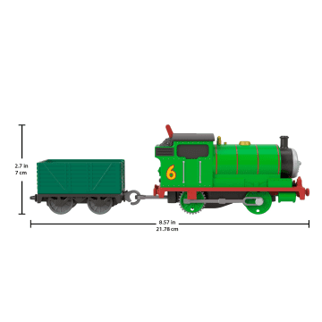 Thomas & Friends By Fisher-Price Motorized Classic Percy Engine, Battery-Powered Toy Train & Cargo