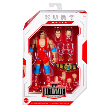 WWE Ultimate Edition Kurt Angle Action Figure & Accessories Set, 6-Inch Collectible, 30 Articulation Points - Image 2 of 5