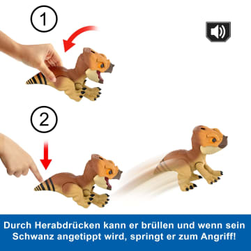 Jurassic World: Die Wiedergeburt Primal Protector Aquilops Dolores Interaktives Dinosaurierspielzeug, Mit Angriffsbewegungen Und Brüllgeräuschen - Imagen 4 de 6