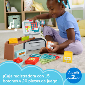 Caja Registradora Para Contar Y Comprar Laugh & Learn De Fisher-Price, Juguete De Aprendizaje Para Niñas Y Niños Pequeños, Versión Multilingüe