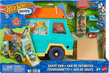 Conjunto Furgoneta De Skate De Tony Hawk Y Hot Wheels Skate Con Tabla “Fingerboard” Exclusiva Y Zapatillas De Skate De Quita Y Pon
