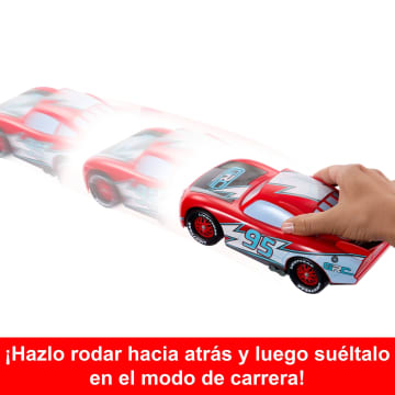 Vehículo Rayo Mcqueen Derrapa Y Corre De La Copa Mundial De Pilotos De Disney Pixar Cars Con 2 Modos - Imagen 3 de 6