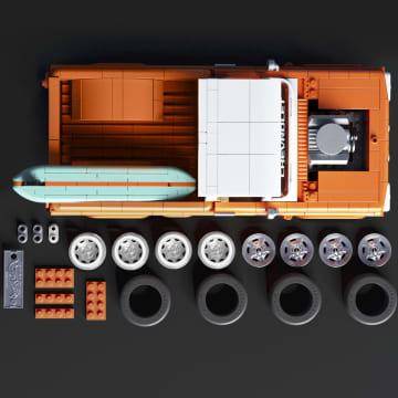 Conjunto De Construcción De La Camioneta Custom'62Chevy De Hot Wheels De Mattel Brick Shop (858Piezas) Para Coleccionistas - Image 4 of 6