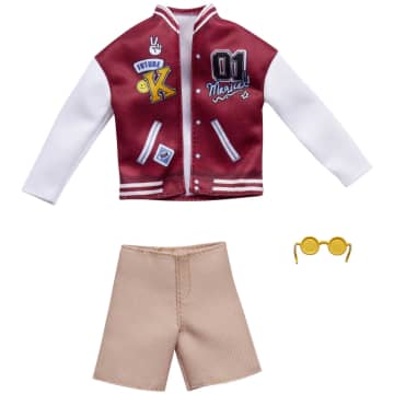 Set Di Abiti Barbie Per La Bambola Ken Con 1 Outfit E 1 Accessorio