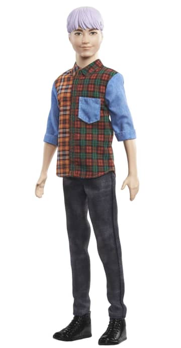 Barbie Ken Fashionistas Puppe Mit Lila Haar, Anziehpuppe, Modepuppe