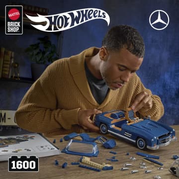 Mattel Brick Shop Hot Wheels Mercedes-Benz 300 Sl Bouwspeelgoedkit (1600 Stuks), Voor Verzamelaars