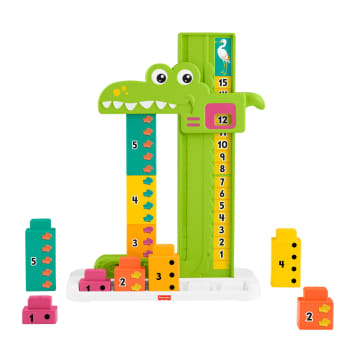 Fisher-Price Matematikçi Timsah, Okul Öncesi Çağdaki Çocuklar Için Eğitici Oyuncak Ve Üst Üste Dizilebilir 10 Blok
