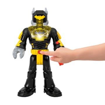 Imaginext DC Super Friends Batman Insider Ve Exo Kostümü, Işıklı Ve Sesli Siyah Robot, 6 Parça - Imagen 3 de 6