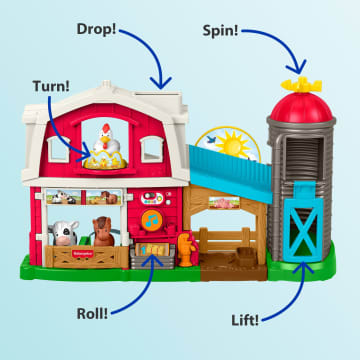 Fisher-Price Little People Caring Fun Animal Farm Playset Toddler Learning Toy, Multilanguage Version