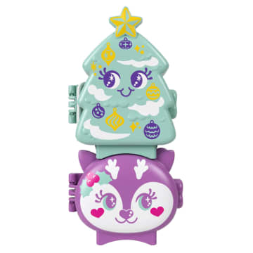 Polly Pocket Feiertags-Schatullen Geschenkset, Stapelbares Schatullen-Spielset Mit Minipuppe, Zubehör Und Haustier, Minispielzeugen, Reisespielzeugen