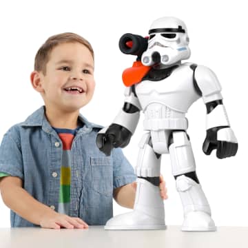 Figura De Soldado Imperial Xxl De Imaginext Star Wars De Más De 41Cm De Alto, Juguete Articulado Con Lanzador