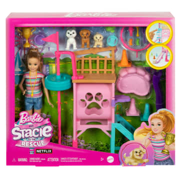 Barbie And Stacie To The Rescue, Speelset Speeltuin Voor Puppy'S, Met Pop, 3 Hondenfiguren En Accessoires - Imagen 6 de 6
