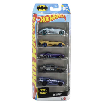 Hot Wheels 5'Li Batman Araba Seti, Batman Temalı 5 Adet 1:64 Ölçekli Oyuncak Araba