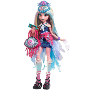 Muñeca De Lagoona Blue Del Monster Fest De Monster High Con Atuendo Festivalero, Póster De Un Grupo Y Accesorios