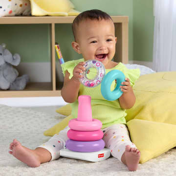 Fisher-Price-Pyramide Arc-En-Ciel-Jouet D’Éveil À Empiler Pour Bébés - Imagen 2 de 6