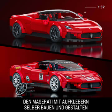 Mattel Brick Shop Hot Wheels Maserati Mc20 Bauset (250 Teile), Für Sammler - Bild 3 von 6