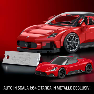 Mattel Brick Shop Hot Wheels Maserati Mc20, Kit Giocattolo Da Costruire (250 Pezzi) Per Collezionisti