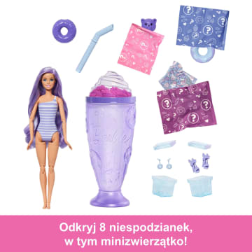 Barbie Pop Reveal Seria Stylowy deser Lalka, figurka zwierzątka i akcesoria Zestaw fioletowy Zabawka 3+ - Imagen 2 de 6