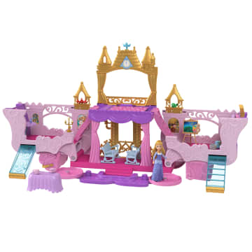 Disney Princess Playset 2 In 1 Castello Carrozza Trasformabile Con Mini Bambola Di Aurora, 4 Personaggi E 3 Piani