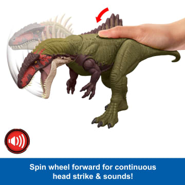 Jurassic World Chaos Theory Battle Roarin’ Becklespinax Dinosaur Action Figure Toy, Rampage Strike