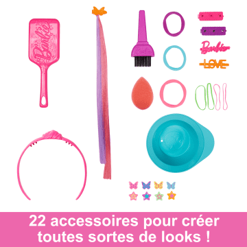 Barbie-Ultra Chevelure-Tête À Coiffer Blonde Mèches Arc-En-Ciel - Image 3 of 7