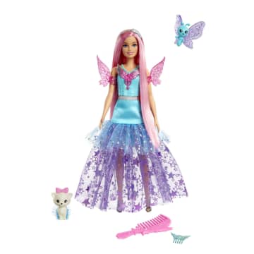 Barbie pop met 2 Sprookjesdierenvriendjes, Barbie 'Malibu' uit Barbie A Touch of Magic