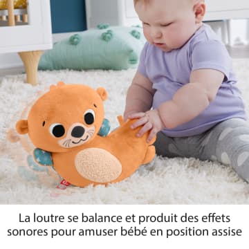 Fisher-Price-Loutre 2 En 1-Peluche Pour Jeu À Plat Ventre - Imagen 3 de 6