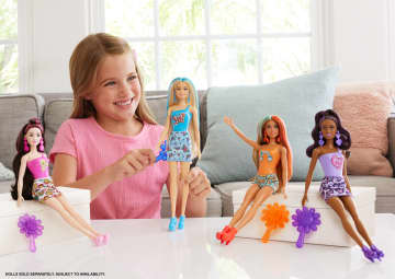 Barbie Colour Reveal Groovy-Themed Series Doll & Accessories With 6 Surprises, Color-Change Bodice