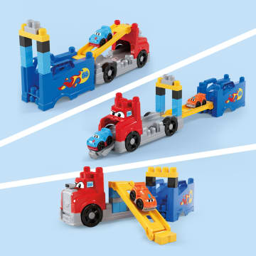 MEGA BLOKS-Camion Course Et Construction-Coffret Avec 19 Pièces
