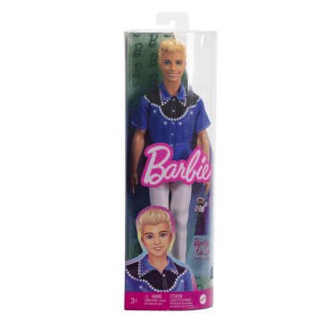 Barbie Fashionistas Ken-Puppe Nr. 226, Blonde Modepuppe Mit Westernlook, 65. Jubiläum - Bild 6 von 6