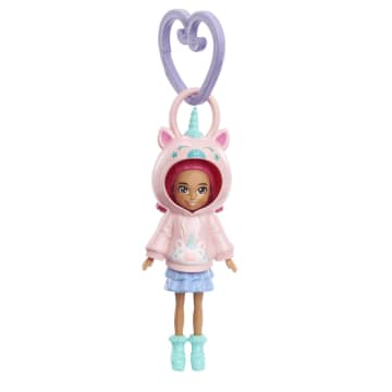 Polly Pocket Ταξιδιωτικά Παιχνίδια, Κούκλα Με Φουτεράκι Και Κλιπ Σε Σχήμα Καρδιάς