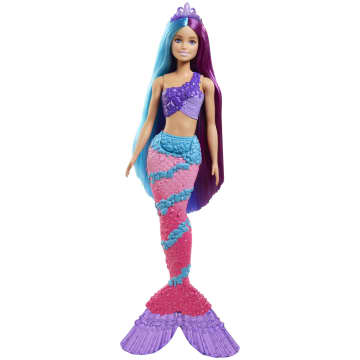 Barbie - Sirène Cheveux Longs Fantastiques - Poupée Mannequin - Dès 3 Ans