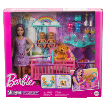 Barbie Skipper Canguro Con Conjunto De Juego De Gemelos Y Accesorios