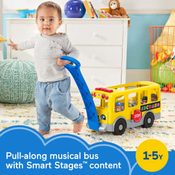 Fisher-Price Little People Big Yellow School Bus, Musical Pull Toy For Toddlers - Image 2 of 6
