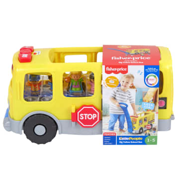 Fisher-Price Little People Big Yellow School Bus, Musical Pull Toy For Toddlers - Image 6 of 6