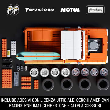 Mattel Brick Shop Hot Wheels Custom ’62 Chevy Pickup, Kit Giocattolo Da Costruire (858 Pezzi) Per Collezionisti