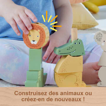 Fisher-Price-Animaux En Bois À Empiler Et Trier, 10 Pièces