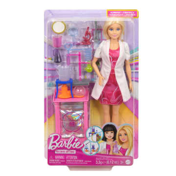 Barbie Scienziata Bambola Bionda E Accessori Come Tavolo Da Laboratorio E Accessori Cambia Colore - Image 6 of 6