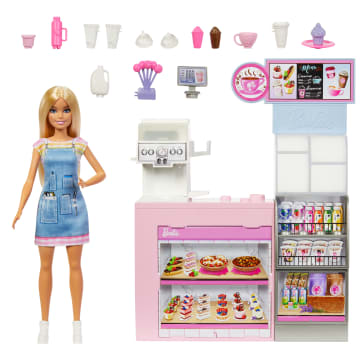Σετ Παιχνιδιού Barbie Καφετέρια Με Ξανθιά Κούκλα Barista, Μηχανή Καφέ Και 10+ Αξεσουάρ - Image 5 of 5