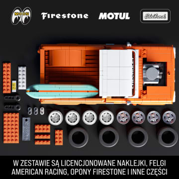 Mattel Brick Shop Klocki Hot Wheels Elite Series Custom ’62 Chevy Pickup Samochód do zbudowania 858 elementów Zabawka Zestaw konstrukcyjny dla kolekcjonerów - Image 4 of 6