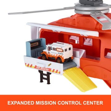 Matchbox Action Drivers Matchbox Rescue Helicopter,16-In Large-Scale Helicopter With 1:64 Scale Die-Cast Toy Ambulance - Image 3 of 6