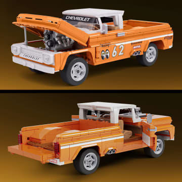 Conjunto De Construcción De La Camioneta Custom'62Chevy De Hot Wheels De Mattel Brick Shop (858Piezas) Para Coleccionistas - Image 6 of 6