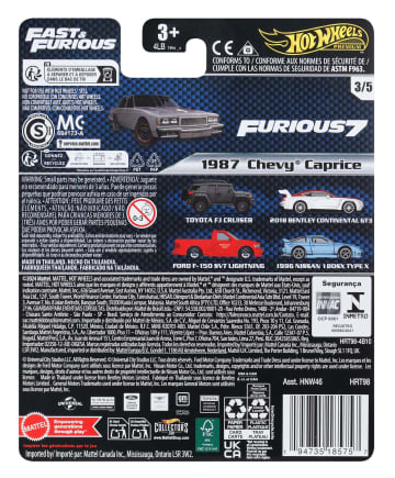 Fast & Furious Hot Wheels 87 Chevy Caprice - Image 2 of 2