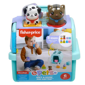 Fisher-Price Fp Pets Trasportino Cercaforme, Giocattolo Cercaforme Per Neonati E Bambini, 8 Blocchi