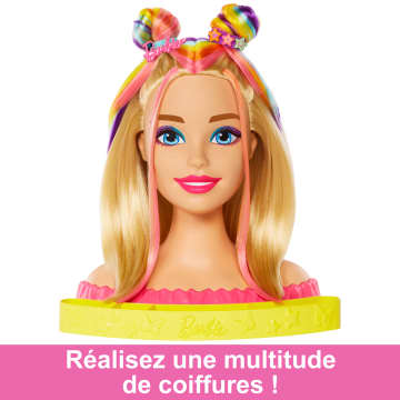 Barbie-Ultra Chevelure-Tête À Coiffer Blonde Mèches Arc-En-Ciel - Image 4 of 7