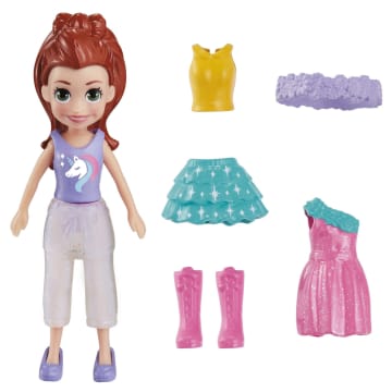 Polly Pocket Κούκλες Και Αξεσουάρ, Κούκλα Polly 7,6 Εκ. Με 5 Αξεσουάρ