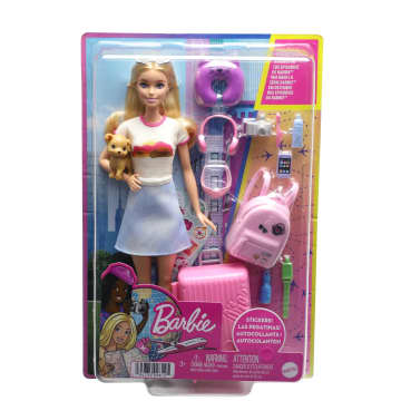 Barbie Doll And Accessories, 'Malibu' Travel Set With Puppy And 10+ Pieces Including Working Suitcase - Image 6 of 6