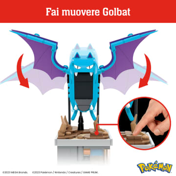 Kit Giocattolo Da Costruzione MEGA Pokémon Golbat Mini Motion (313 Pezzi) Per Collezionisti
